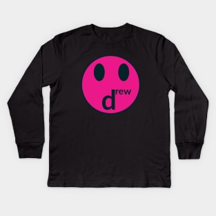 DREW, funny Kids Long Sleeve T-Shirt